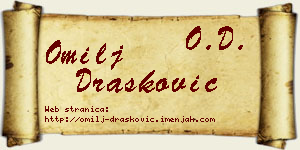 Omilj Drašković vizit kartica